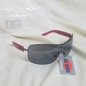 Red Frame Oversized Sunglasses